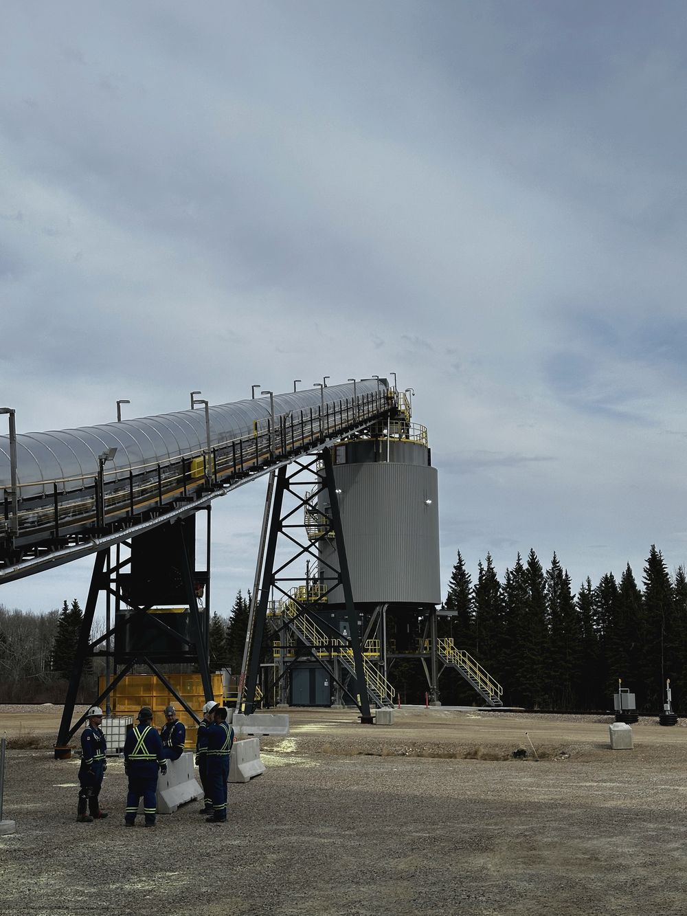 Behrman crew on site beneath a terminal conveyor structure
